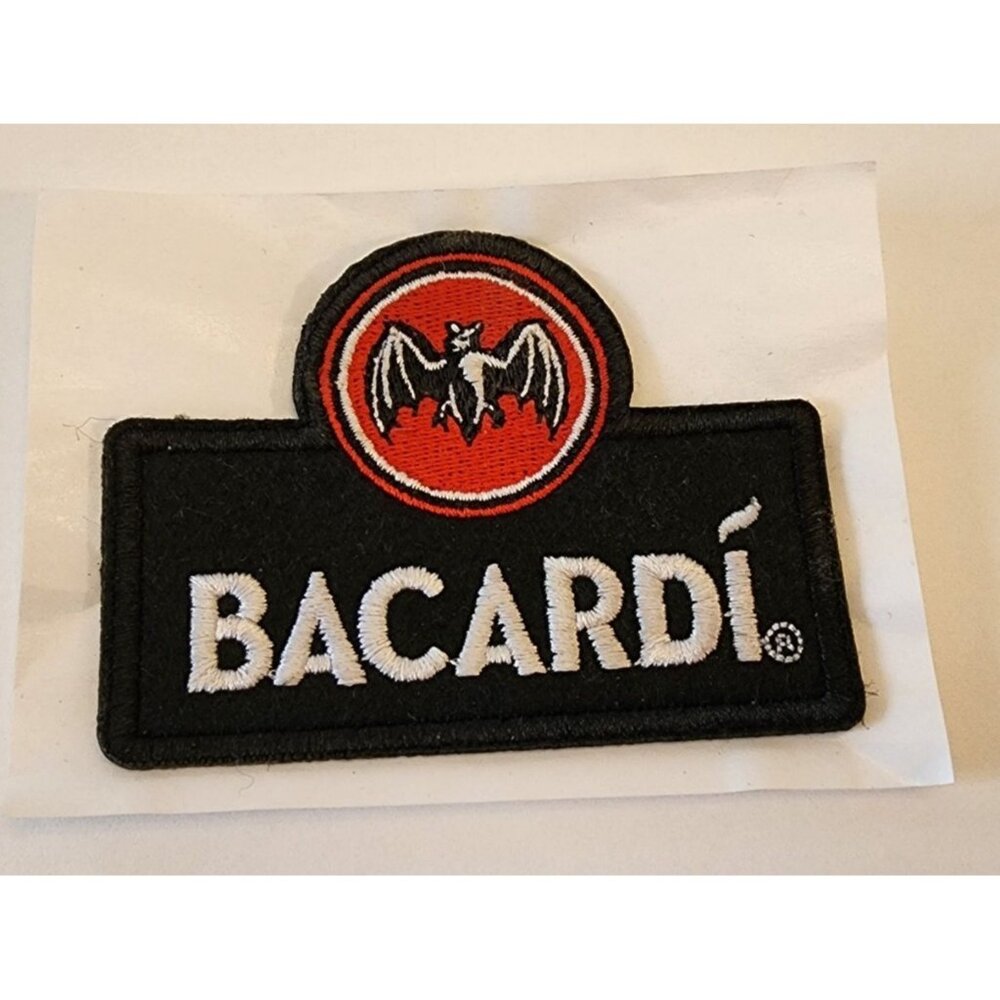 RARE! BACARDI RUM VINTAGE BAT EMBROIDERED PATCH  PERFECT FOR JACKET HAT SHIRT